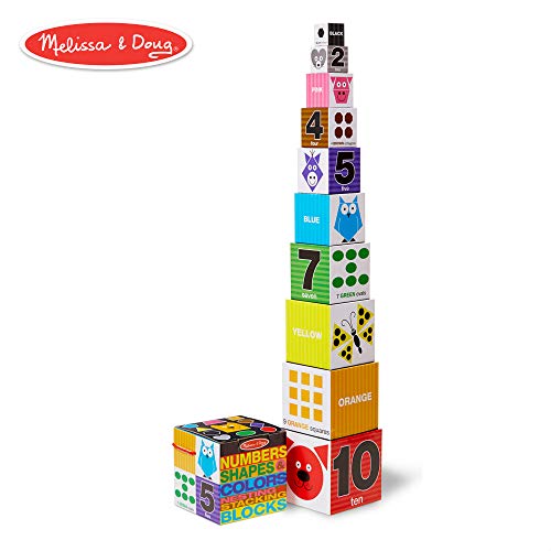 Melissa & Doug Nesting and Stacking Blocks: Numbers, Shapes, and Colors