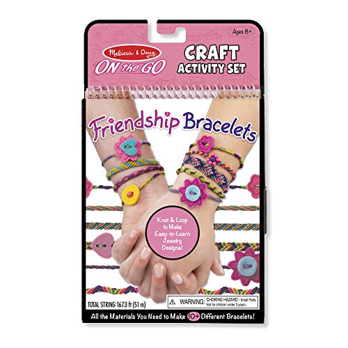Book Cover Melissa & Doug On the Go Friendship Bracelet Craft Set (Makes 10+ Bracelets)