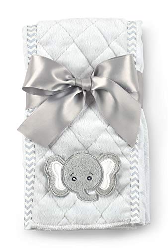 Book Cover Bearington Baby Lil' Spout Gray Elephant Burp Cloth, 14