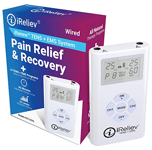 Book Cover ET-7070 iReliev TENS + EMS Pain Relief & Muscle Stimulator