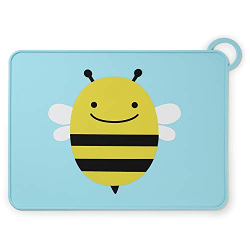 Skip Hop Zoo Fold and Go Silicone Placemat, Brooklyn Bee