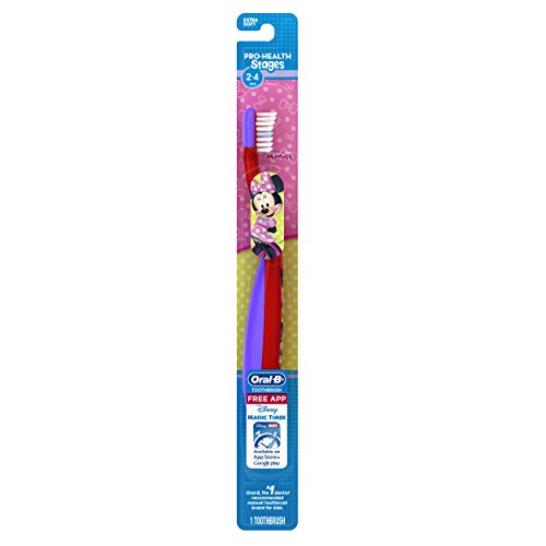 Oral-B Pro-Health Stages Kids Manual Toothbrush featuring Disney Minnie Mouse, 1 Count