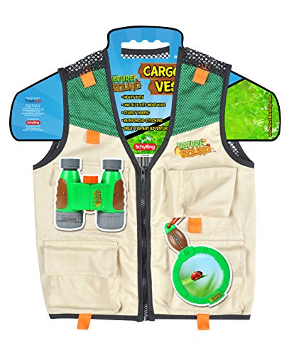 Book Cover Nature Bound Cargo Vest for Kids with Zipper, 4 Pockets, and Durable Stitching