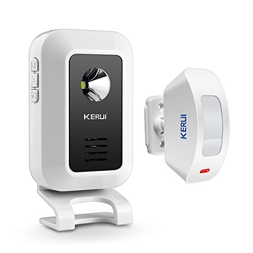 KERUI Wireless Split Welcome Motion Sensor Alert Alarm System Doorbell Door Bell with Long Range Receiver and Transmitter Home or Office Security Protection for Front Doors Entryways Garages