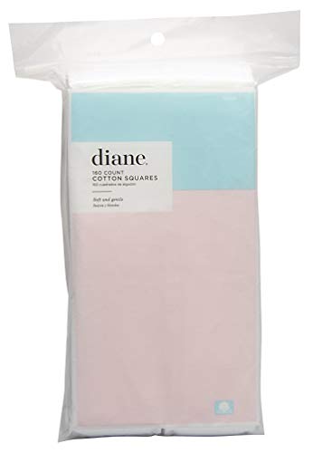 Book Cover Diane Cotton Squares - Pack of 160 â€“ 100% Real Cotton â€“ Soft, Gentle on Face, Use for Makeup and Nail Polish Removal, Beauty Applicator â€“ 2 x 2.4 inches, DEE033