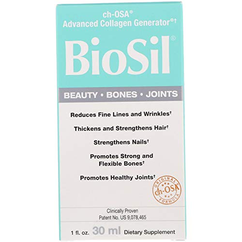 Book Cover BioSil Beauty, Bones, & Joints Liquid, Advanced Collagen Support for Hair, Skin, Nails, and Joints, Vegan, 120 Servings (1 oz) (FFP)