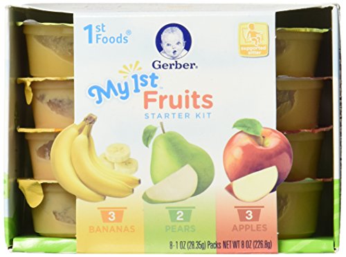 Gerber 1st Foods My 1st Fruits Starter Kit, 1 Ounce Tubs, 8 Count (Pack of 4)