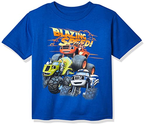 Book Cover Nickelodeon boys Blaze and the Monster Machines Short Sleeve Tee fashion t shirts, Royal, 4T US