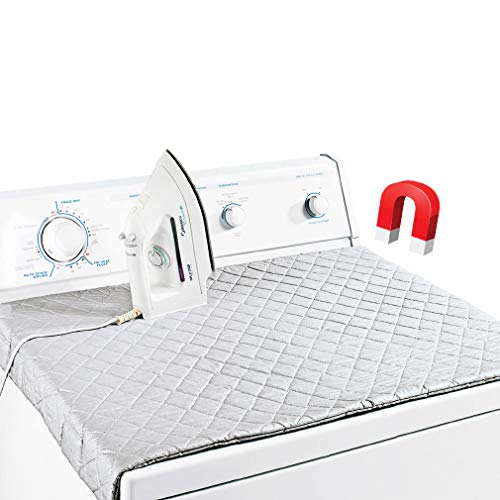 Evelots Double Strength Magnetic Ironing Mat 33"x19" On Dryer,Sturdy Quilted Pad