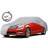 Motor Trend Auto Armor All Weather Proof Universal Fit Car Cover - UV, Water Proof (Gray) (Fits up to 190")