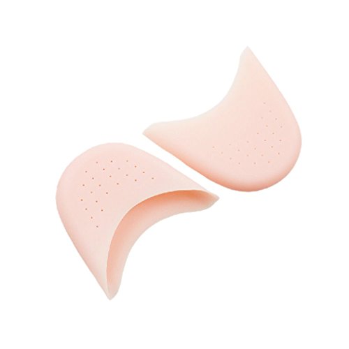 OOOUSE 2cps(1pair) Soft Silicone Gel Pointe Ballet Dance Shoe Toe Pads Toe Protector with Breathable Hole One Size