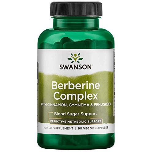 Swanson Berberine Complex w/Cinnamon Gymnema & Fenugreek 90 Veg Capsules