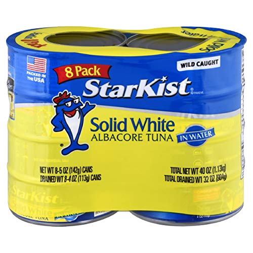 Book Cover StarKist Solid White Albacore Tuna in Water, 5 oz. Can, Pack of 8 (514520)