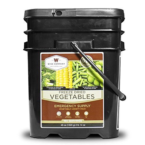 Wise Company, Emergency Food Supply, Freeze-Dried Vegetable Variety, Gluten-Free, 160 Servings