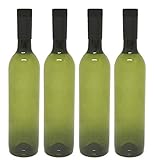 Plastic Wine Bottles & Screw Caps, 750ml - Pack of 4