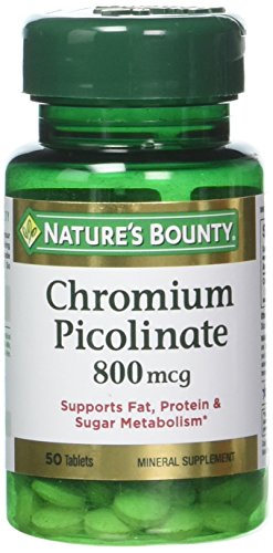 Nature's Bounty Mega Chromium Picolinate 800 mcg Tablets 50 ea (Pack of 3)