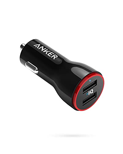 Book Cover Anker Car Charger, Mini 24W 4.8A Metal Dual USB Car Charger, PowerDrive 2 Alloy Flush Fit Car Adapter with Blue LED, for iPhone XR/Xs/Max/X/8/7/Plus, iPad Pro/Air 2/Mini, Galaxy, LG, HTC and More