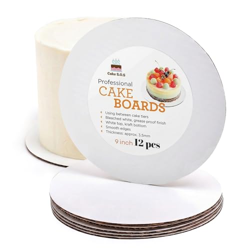 9" Round Coated Cakeboard, 12 ct