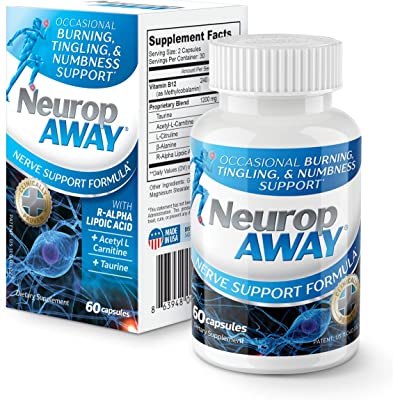 NeuropAWAY Nerve Support Formula - Nerve Health, Burning Feet, Tingling, Numbness, Pain in Legs