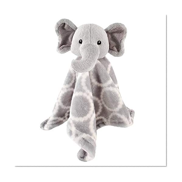 Book Cover Hudson Baby Animal Friend Plushy Security Blanket, Gray Elephant