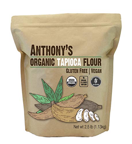 Book Cover Anthony's Organic Tapioca Flour Starch, 2.5 lb, Gluten Free & Non GMO