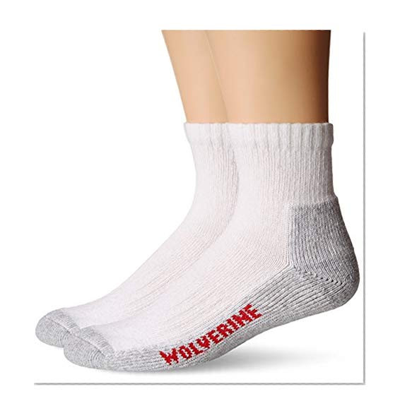 Wolverine Men's 2 Pack Steel Toe Cotton Quarter Sock