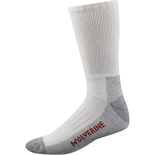 Wolverine Men's 2 Pack Steel Toe Cotton Mid Calf Sock
