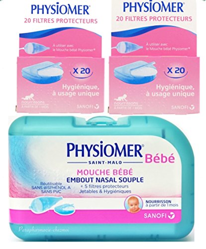 Physiomer Mouche Bébé + Physiomer 40 Filtres Protecteurs