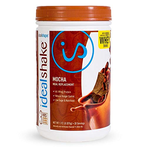 IdealShake Meal Replacement Shakes |11g of Healthy Whey Protein Blend | Promotes Weight Loss | 22 Essential Vitamins & Minerals | 5g of Fiber | Mocha | 30 Servings