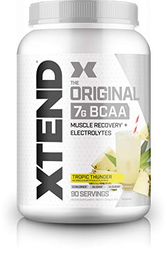 Book Cover Scivation Xtend BCAA Powder, 7g BCAAs, Branched Chain Amino Acids, Keto Friendly, Tropic Thunder, 90 Servings