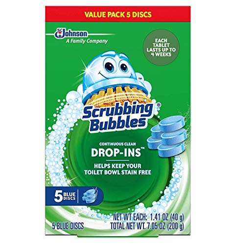 Scrubbing Bubbles Vanish Continuous Clean Toilet Bowl Drop-Ins, Box of 5 Blue Discs (2-Pack, 10 Discs Total)