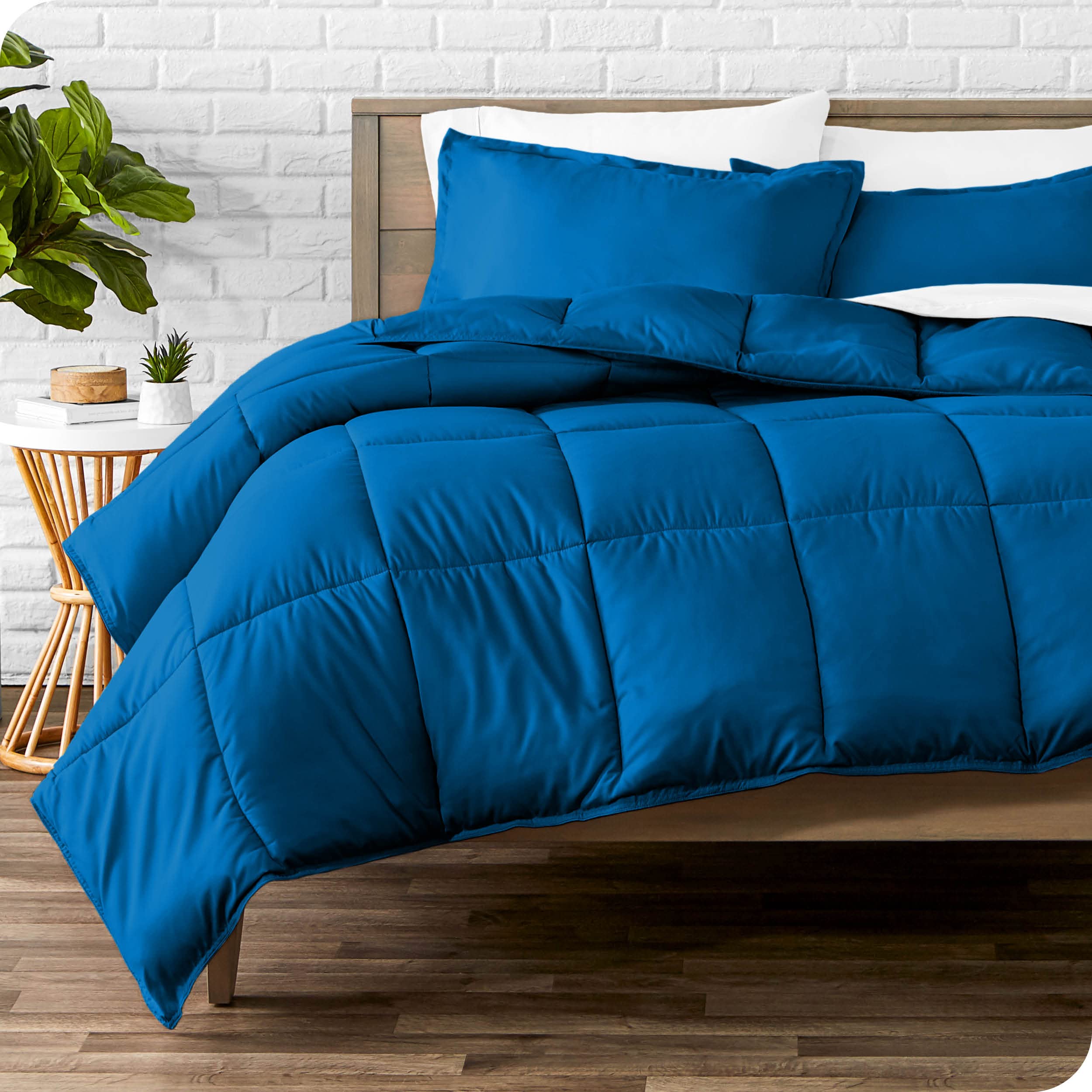 Bare Home Comforter Set - Twin/Twin Extra Long Size - Ultra-Soft - Goose Down Alternative - Premium 1800 Series - All Season Warmth (Twin/Twin XL, Medium Blue) Twin/Twin XL 11 - Medium Blue