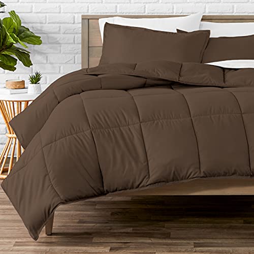 Bare Home Comforter Set - Twin/Twin Extra Long - Goose Down Alternative - Ultra-Soft - Premium 1800 Series - All Season Warmth (Twin/Twin XL, Cocoa)