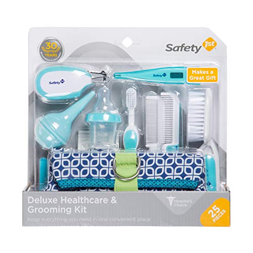 Book Cover Safety 1st Deluxe 25-Piece Baby Healthcare and Grooming Kit (Arctic Blue)