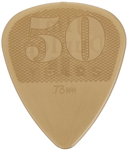 Book Cover Dunlop 442P.73 50th Anniversary Nylon Pick, Gold, .73mm, 12/Player's Pack