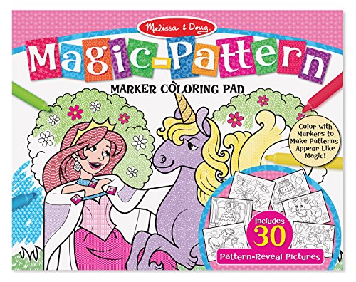 Book Cover Melissa & Doug Magic-Pattern Marker Kids' Coloring Pad - Princesses, Ponies, Parties, and More