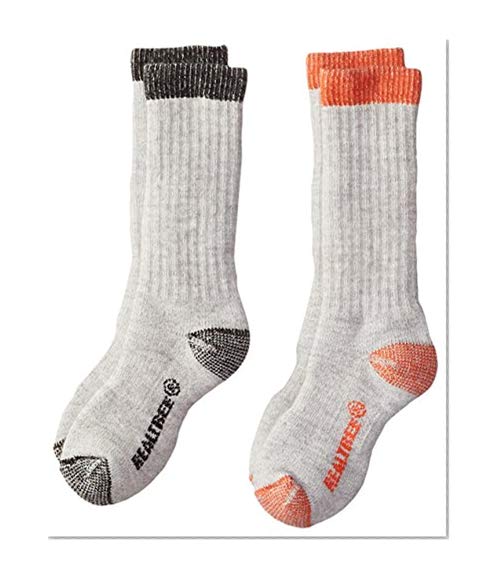 Realtree Boys Merino Boot Socks Pack (2 Pair), Assorted Colors, Small