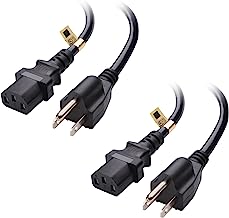 Book Cover Cable Matters 2-Pack 16 AWG Heavy Duty 3 Prong Computer Monitor Power Cord in 10 Feet (NEMA 5-15P to IEC C13)