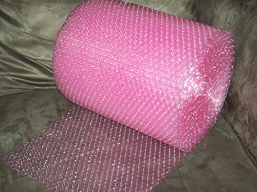 Book Cover 50 Foot Pink Bubble Cushioning Wrap Roll, 3/16