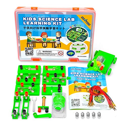 OSOYOO Science Project Learning Kit Electricity Magnetism Circuit Building Experiment Parallel Energy Problem Solving Set for Students Stimulate Early STEM Intelligence IQ for Middle Schoolers