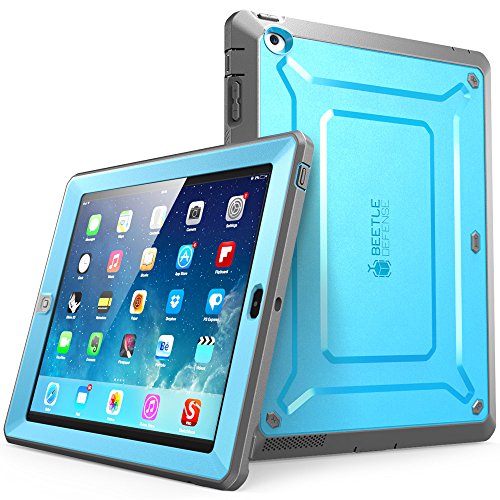 SUPCASE [Heavy Duty] Apple iPad Case [Unicorn Beetle Pro Series] Full-Body Rugged Hybrid Protective Cover with Screen Protector for 3rd/4th Generation, Blue/Black (Sup-iPad4-BeetlePro-Blue/Black)
