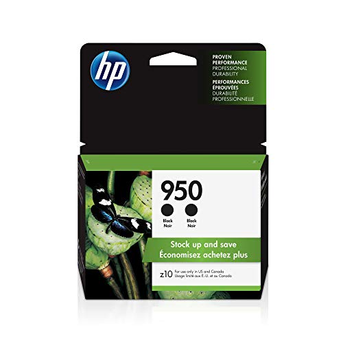 Book Cover HP 950 | 2 Ink Cartridges | Black | Works with HP OfficeJet Pro 251dw, 276dw, 8100, 8600 Series | CN049AN
