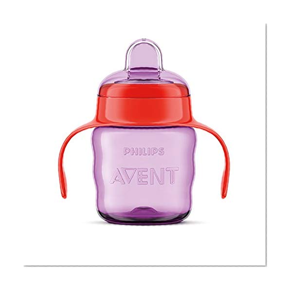 Philips Avent Svezzamento Philips avent scf551 / 03 verre avec clapet anti-goutte fille de buse de silicone, BPA, pour 6 mois, 200 ml, rose