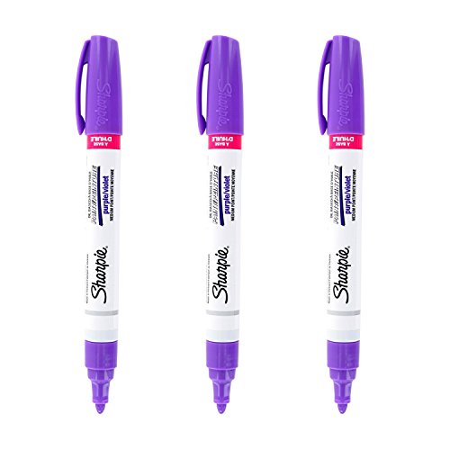 Sharpie Oil-Based Paint Marker, Medium Point, Purple Ink, Pack of 3