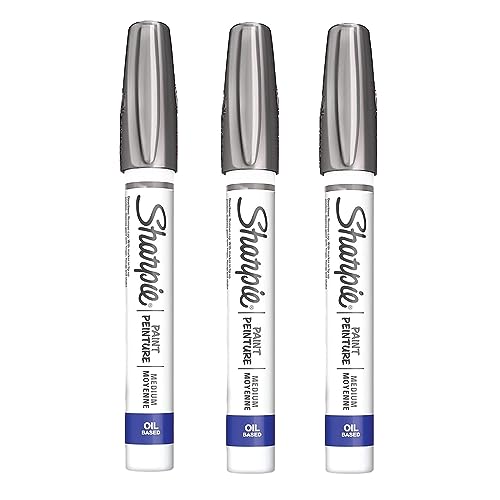 Sharpie Oil-Based Paint Marker, Medium Point, Metallic Silver Ink by Sharpie