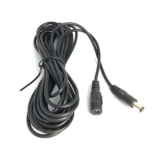 Book Cover Vanxse®cctv 5m(15ft) 2.1x5.5mm Dc 12v Power Extension Cable for Cctv Security Cameras Ip Camera Dvr Standalone