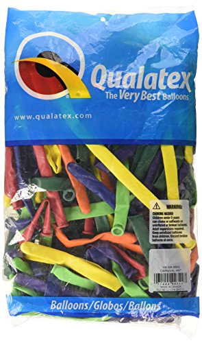 Book Cover Qualatex 350Q Medium Sized Twisting Balloons, Carnival Assortment - Pack of 50