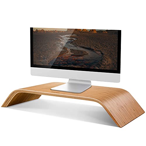 Samdi Wooden Monitor Stand, Riser Stand, Shelf Stand for all iMac and other Computers LCD Monitors. See eye-to-eye with your Monitors