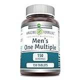 Amazing Formulas Men's One Multivitamin Supplement | Food Based | 150 Tablets | Perfect Blend of Vitamins, Minerals & Probiotics | Non-GMO | Gluten-Free | Made in USA