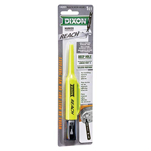 Dixon 14201 Reach Deep Hole Permanent Marker, 1-Count, Black